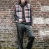 pantalon satin vert oscar