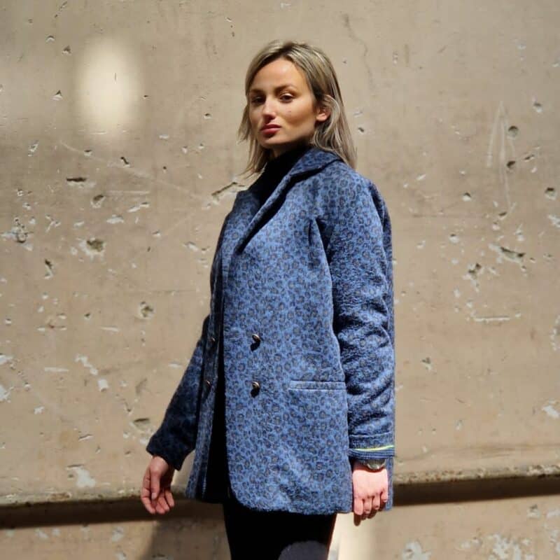 manteau blazer femme léopard