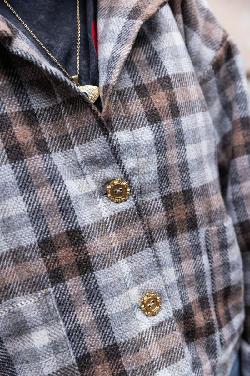 Veste Gisèle carreaux gris – Image 4