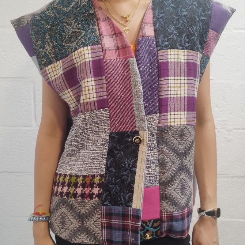 Veste patchwork Gigi violette – Image 6