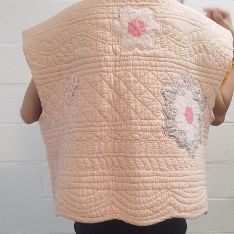 Veste matelassée patchwork rose – Image 2