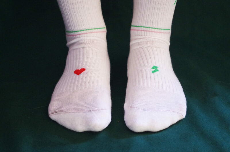 Paire de chaussettes coeur éclair – Image 4