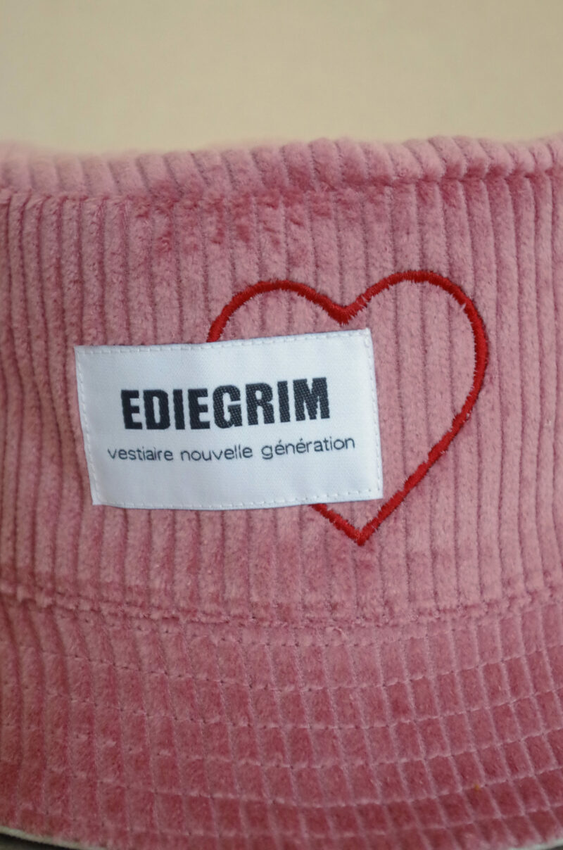 Bob velours rose coeur – Image 2