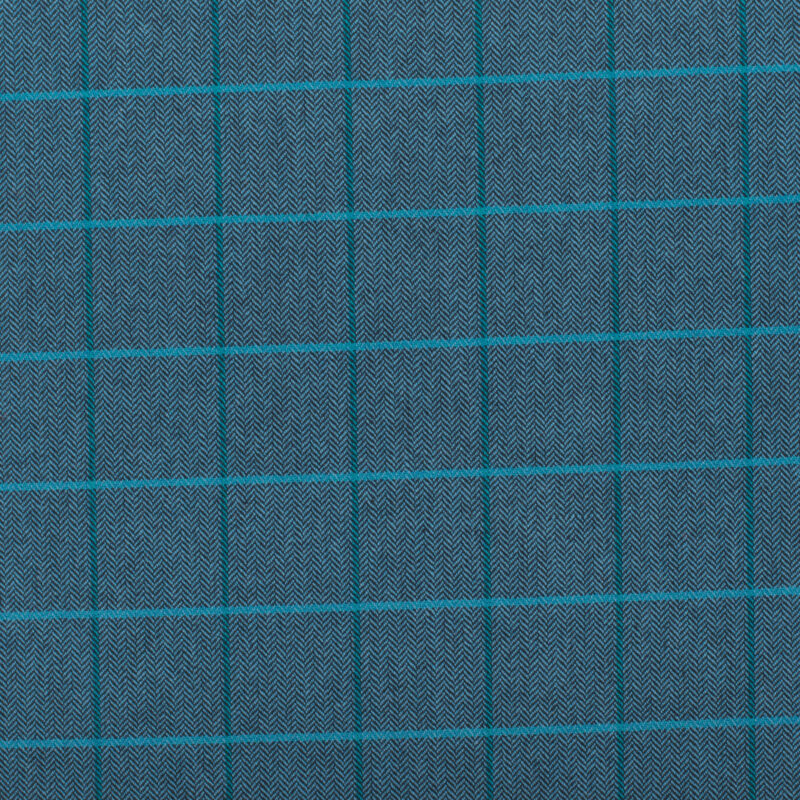 Tissu carreaux Aqua