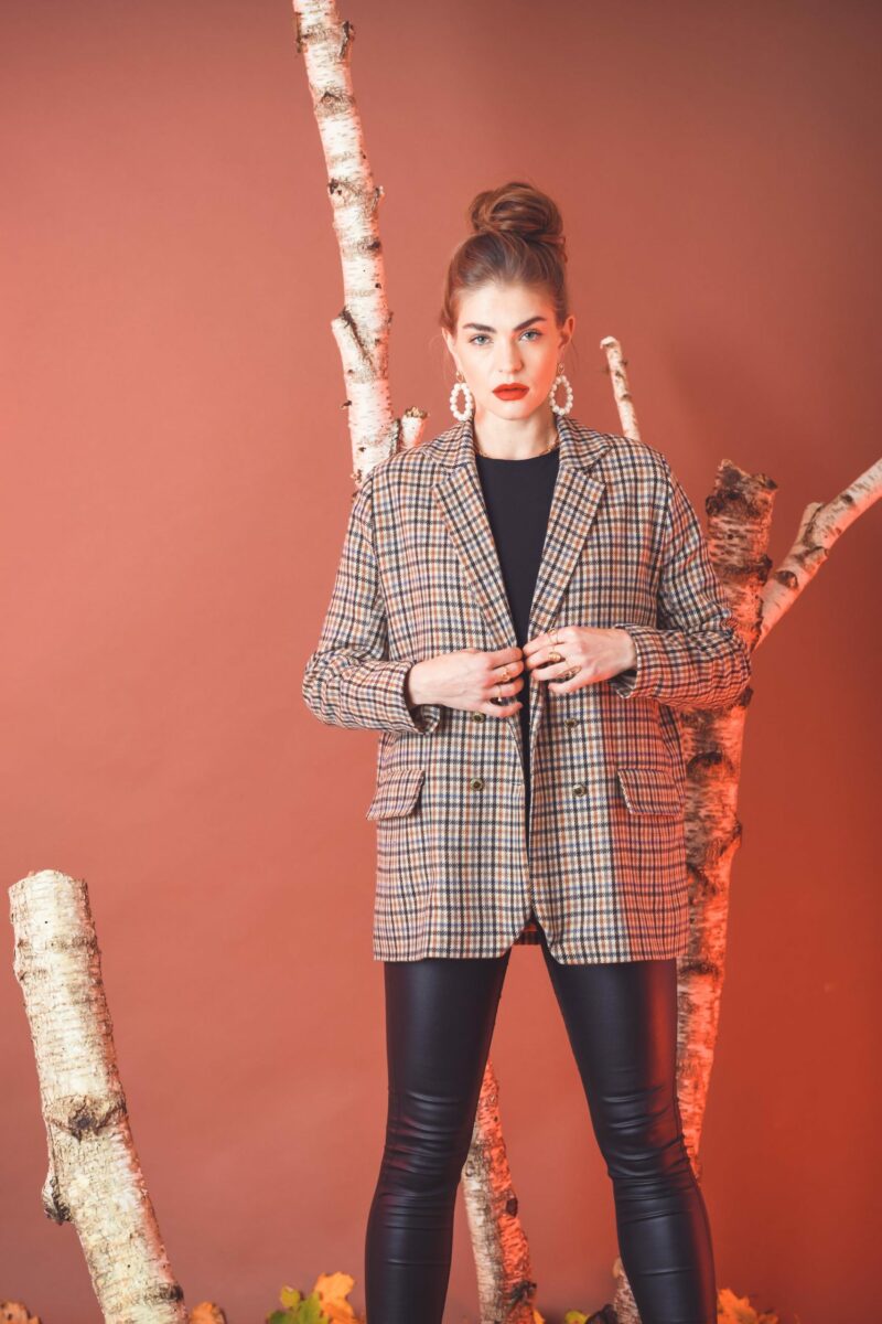 Blazer pied-de-poule Iris pré-commande