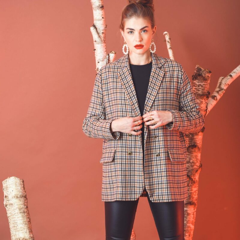 Blazer pied-de-poule Iris pré-commande