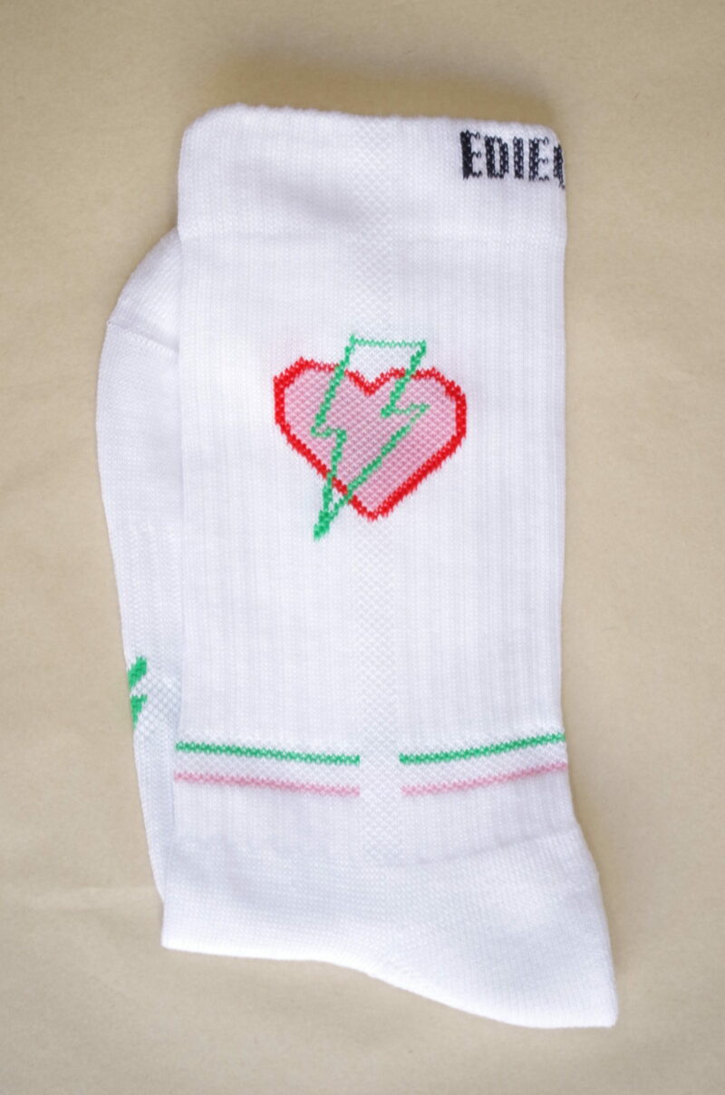 Paire de chaussettes coeur éclair