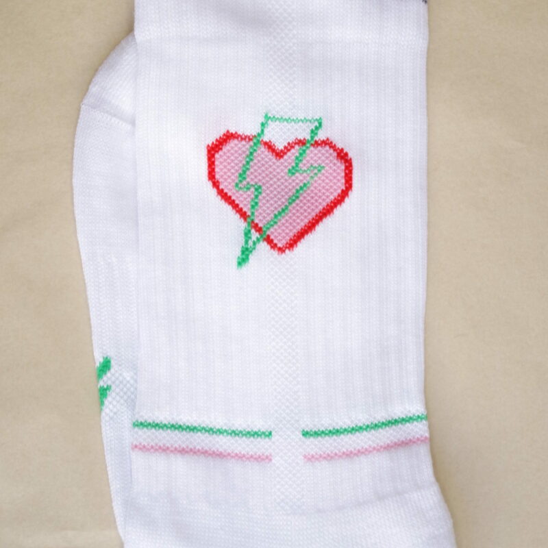 Paire de chaussettes coeur éclair