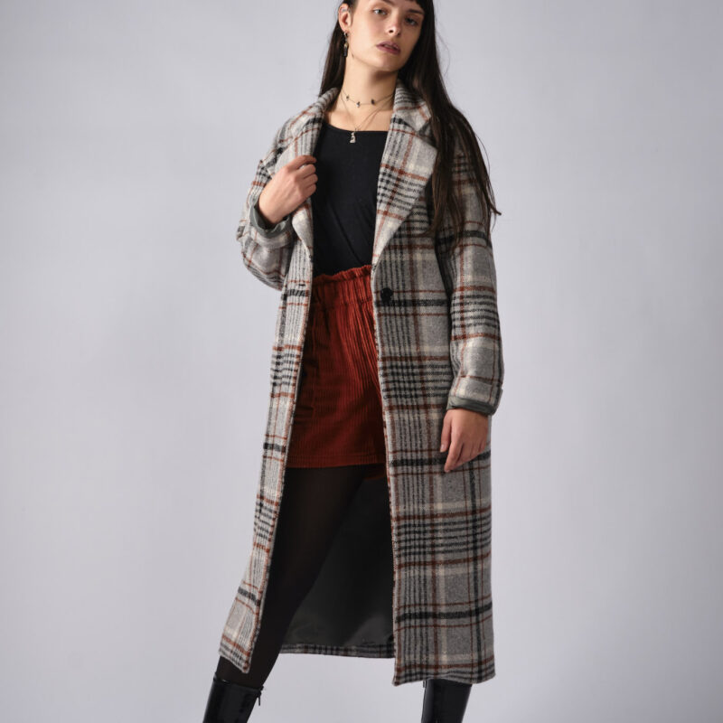 Manteau Albert carreaux gris
