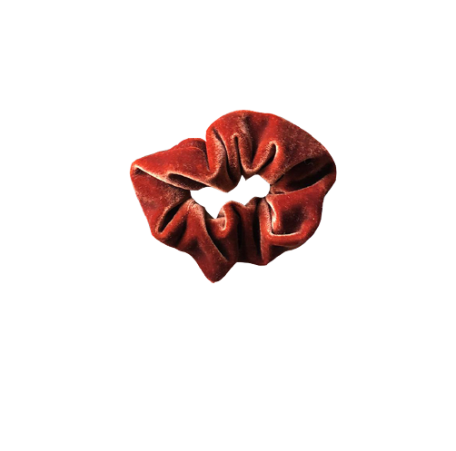 Chouchou velours rouille