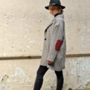 manteau achille carreaux prince de galles forme tailleur