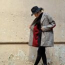doublure bordeau manteau style blazer long et oversize