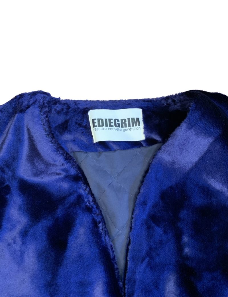 Veste sans manches Gigi faux fur bleue – Image 3