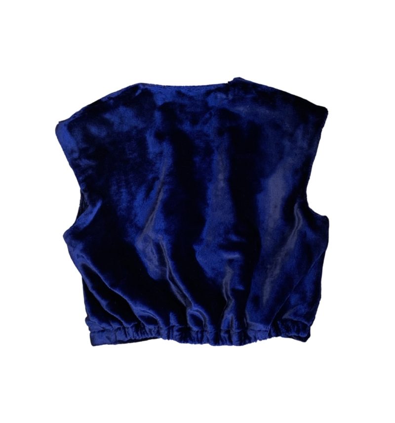 Veste sans manches Gigi faux fur bleue – Image 2