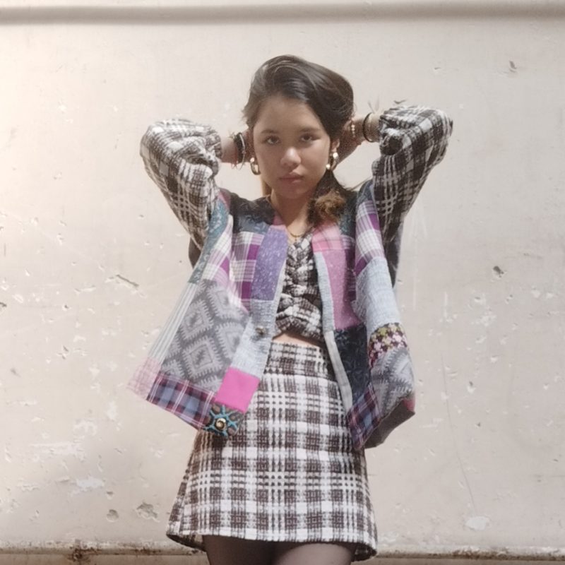 Veste patchwork Gigi violette