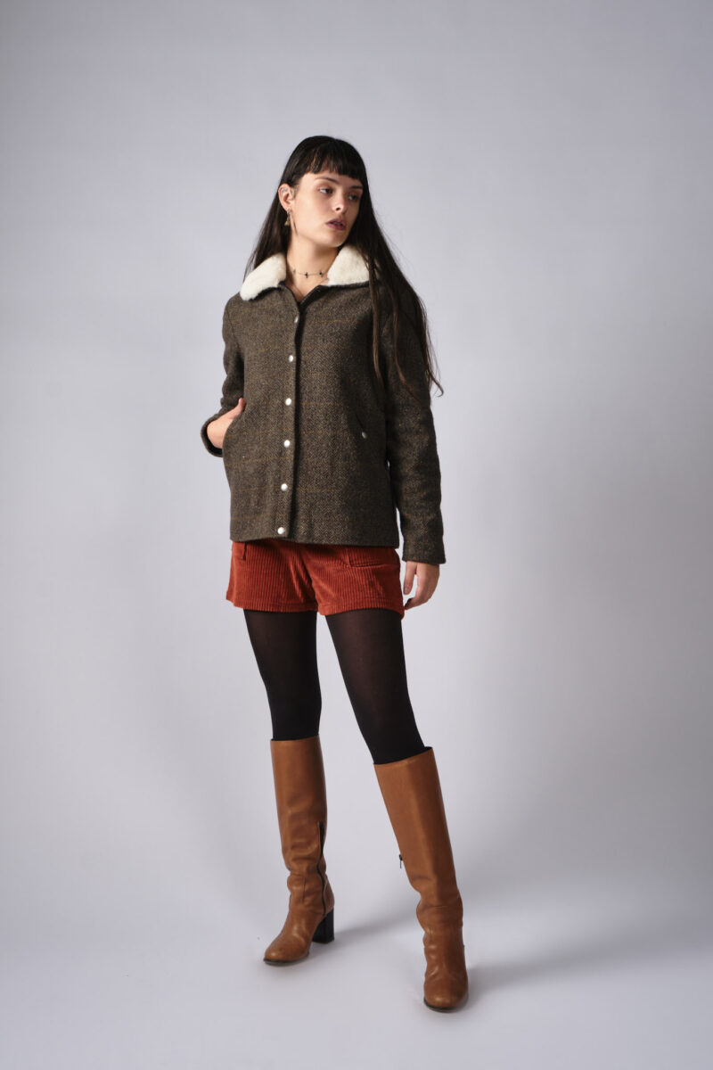 Veste Maxine tweed col mouton – Image 2