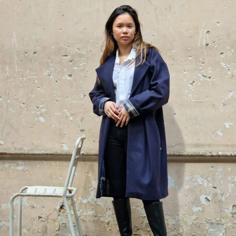 manteau bleu marine edie grim x la gentle factory