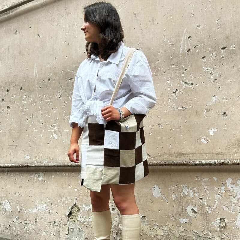 sac et jupe damier