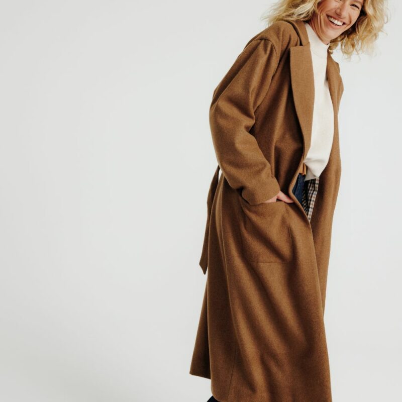 manteau camel albert long