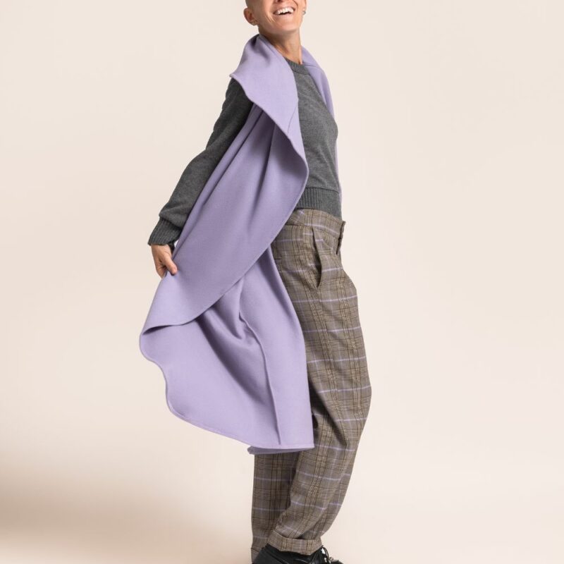 manteau sans manches amour lilas