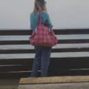 sac cabas carreaux rose et beige