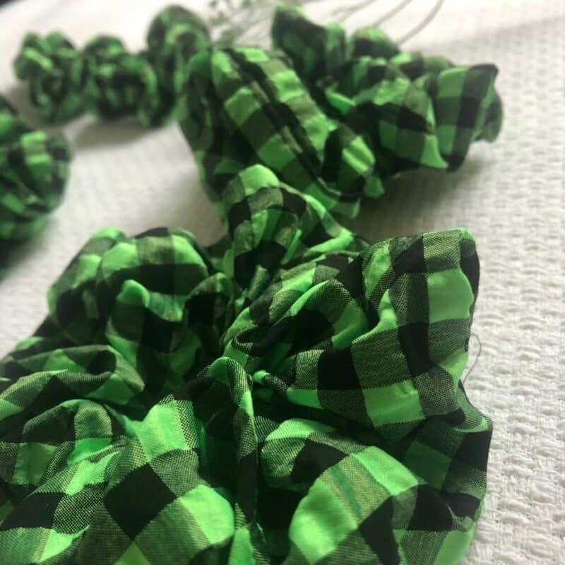 Chouchou Vichy Verts et Noirs