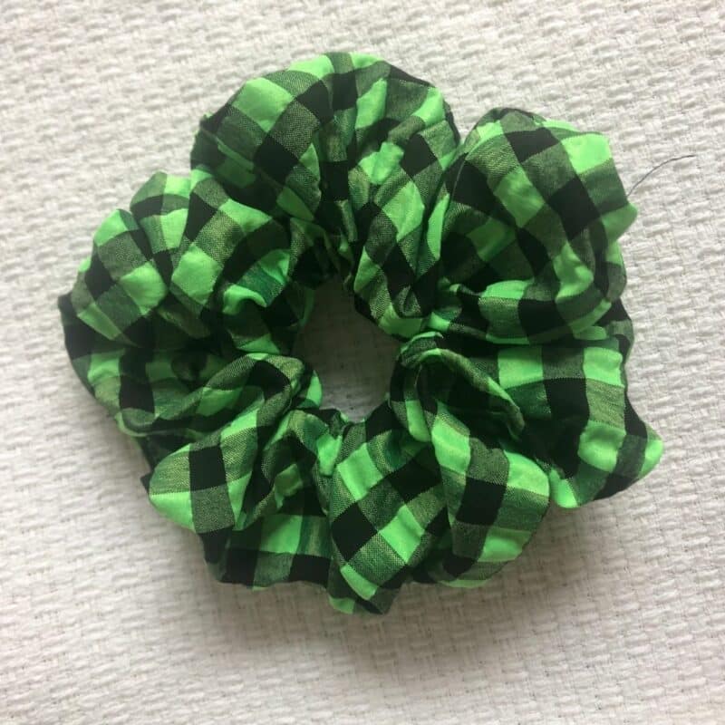 Chouchou Vichy Verts et Noirs