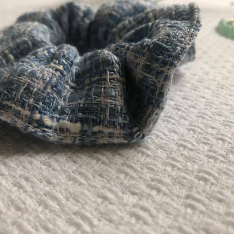 chouchou-tweed-bleu