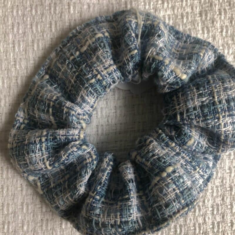 chouchou-tweed-bleu
