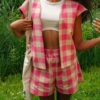veste sans manche pink power