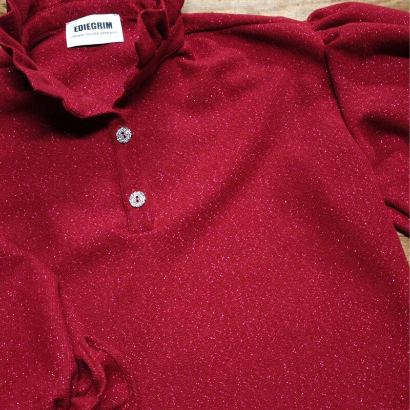 blouse margotte rouge lurex