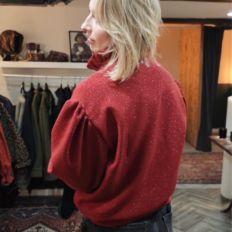 blouse margotte rouge lurex