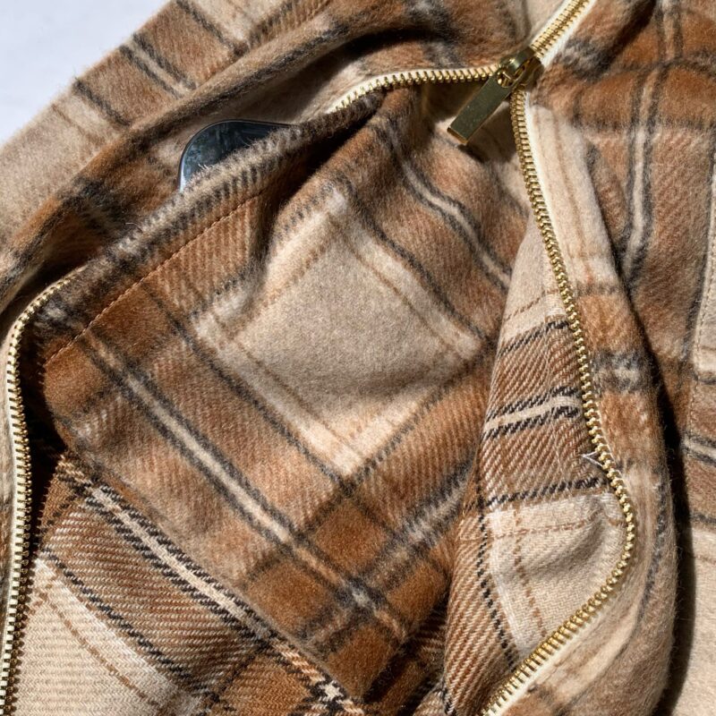sac cabas carreaux beige gris 