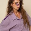 chemise vichy violet