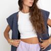 chemise vichy violet