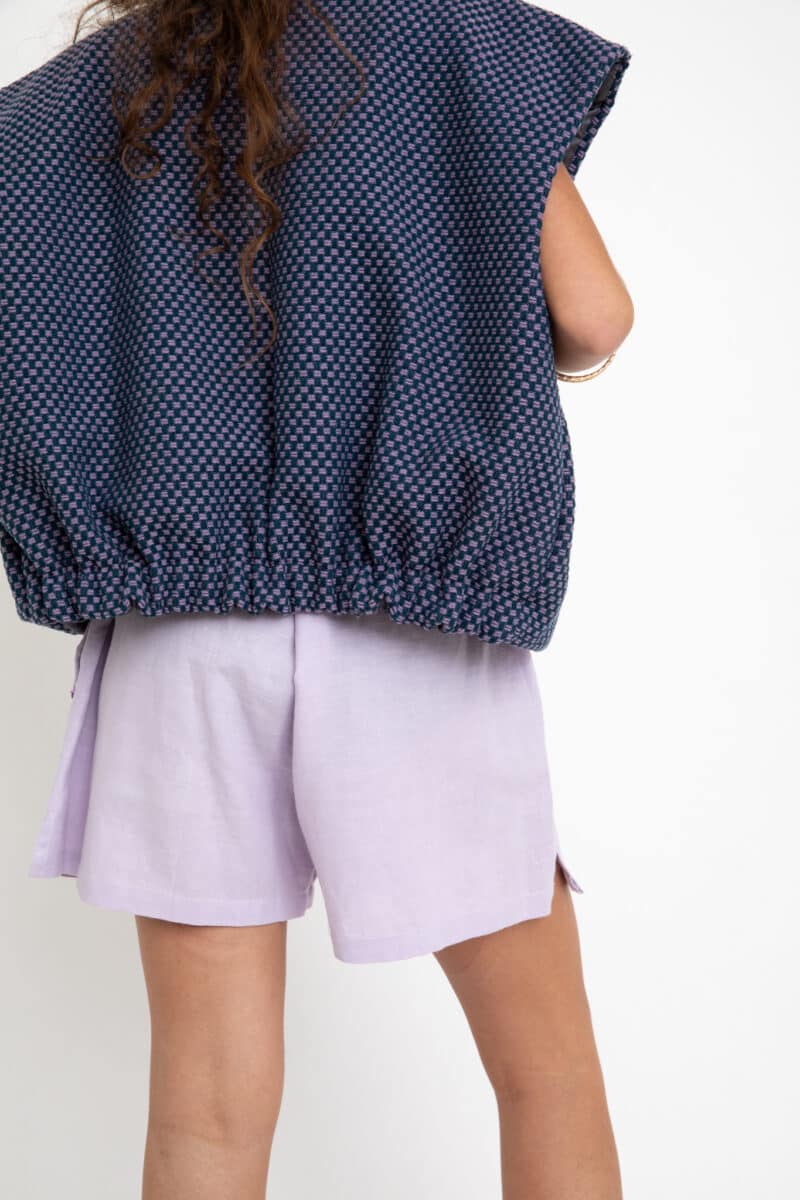 chemise vichy violet
