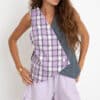chemise vichy violet