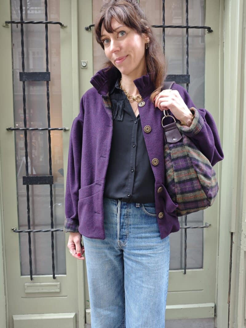 veste gisèle col froufrou tartan edition limitée julie meuriss (copie)