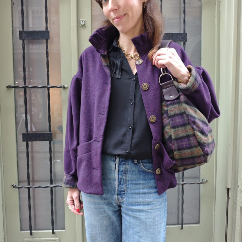 veste gisèle col froufrou tartan edition limitée julie meuriss (copie)