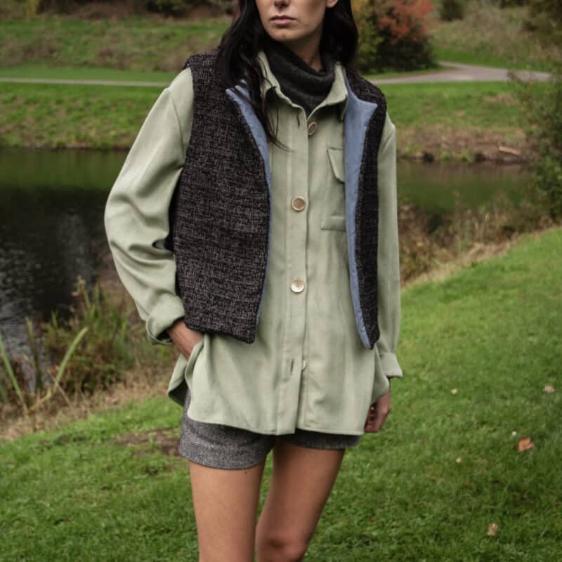 surchemise suédine verte