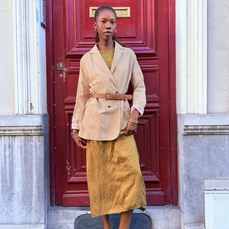 blazer beige femme