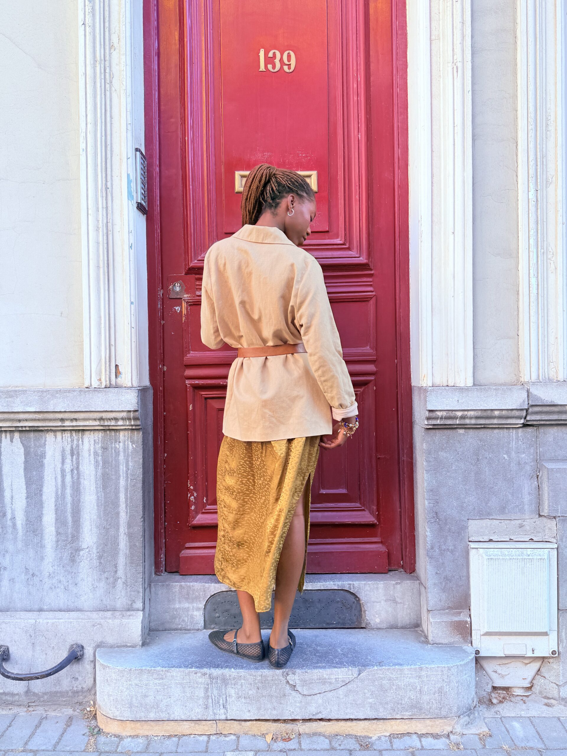 blazer beige femme