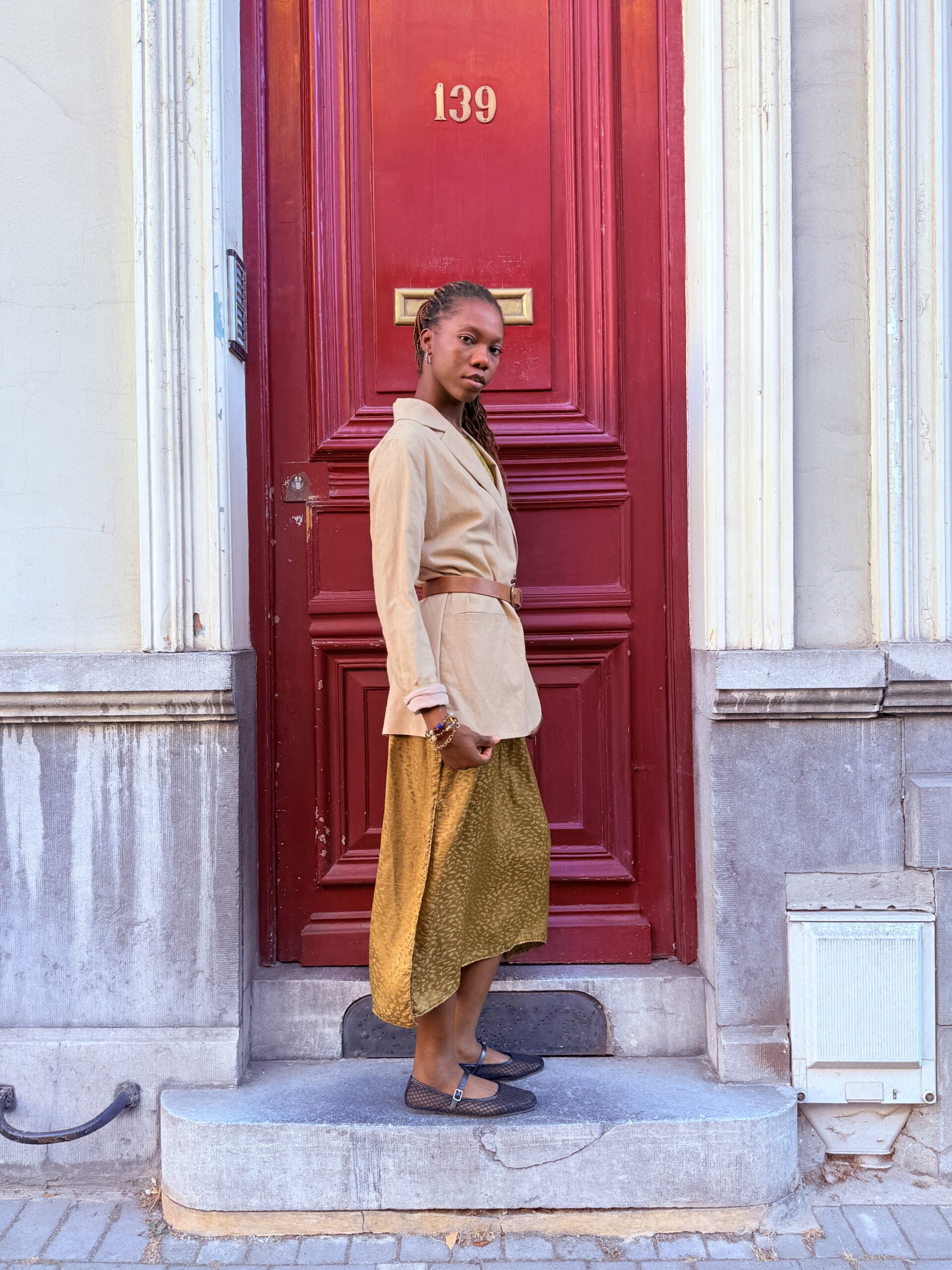 blazer beige femme
