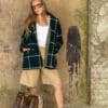 veste blazer suzane big tartan vert