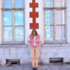 veste tweed sans manche gigi rose